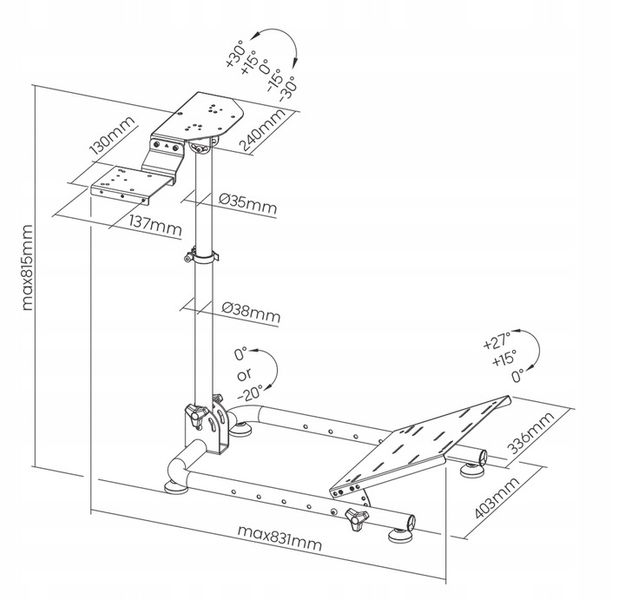 Stojak do kierownic Logitech Thrustmaster Fanatec2 zdjęcie 4