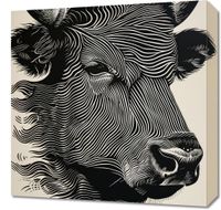 Obraz 50x50cm Byk w Świetlistych Barwach