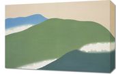 Obraz 60x40cm Green Mountains, Sekka Japoński Vintage
