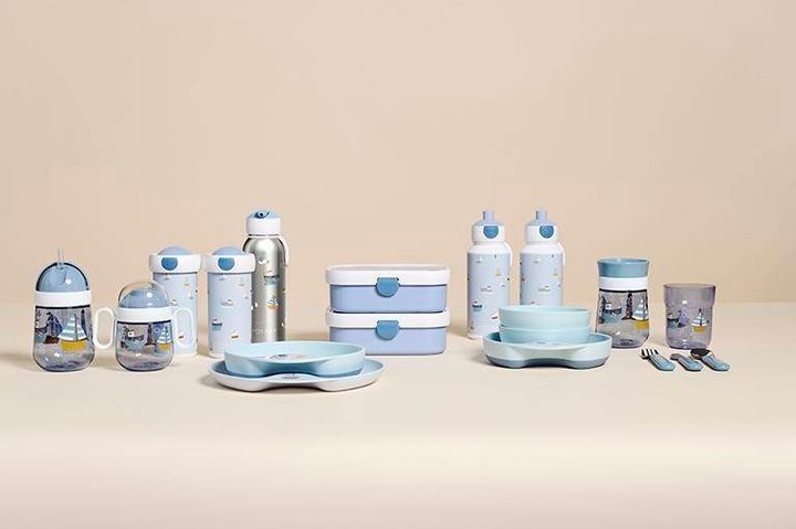 Lunchbox Pojemnik Śniadaniówka 750ml MEPAL Niebieski Żeglarze na Kanapki zdjęcie 6