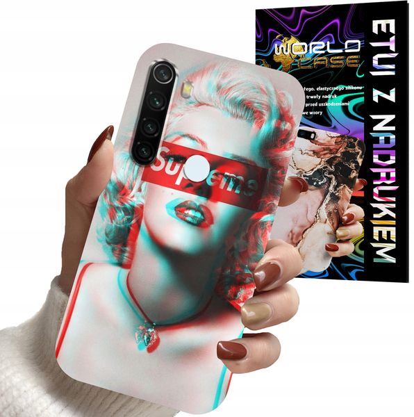 ETUI DO XIAOMI NOTE 8T - Monroe MODNE KOBIECE WZORY + SZKŁO zdjęcie 1