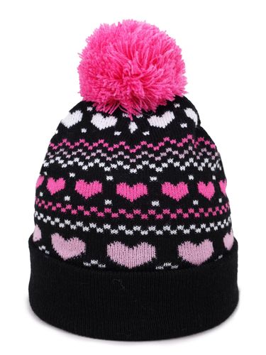Czapka zimowa dziewczęca z pomponem serca 46-48 YOCLUB na Arena.pl