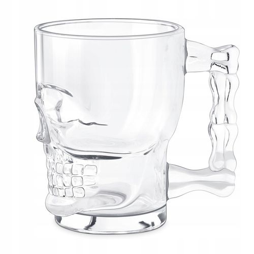 KUFEL DO PIWA Z UCHEM CZASZKA SZKLANY DUŻY 500ML PREZENT NA URODZINY na Arena.pl