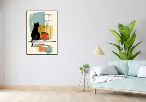 Plakat 70x100cm Kot i Kawa na Arena.pl