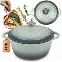 2X EMALIOWANY GARNEK ŻELIWNY 26cm 5L HAGE SEA SALT