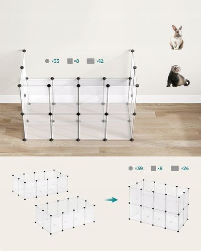 Modułowa Zagroda Kojec Wybieg dla Małych Zwierząt Gryzoni Chomika Świnki na Arena.pl