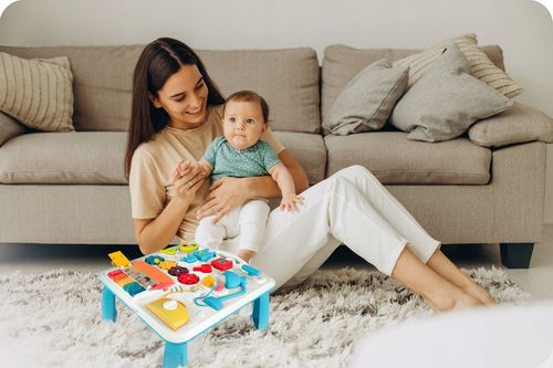 STOLIK EDUKACYJNY INTERAKTYWNY DLA DZIECI 5w1 TABLICA PANEL MUZYCZNY MUZYKA na Arena.pl