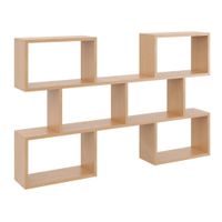 Regał ścienny, półka wisząca, 127x18x80 cm, buk, mat | TYLETEGOTU