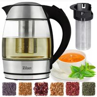 CZAJNIK ELEKTRYCZNY SZKLANY LED ZAPARZACZ 1,8L, 2200W