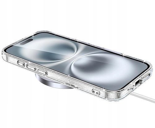 Etui do iPhone 16 SILIKONOWE BROKAT clear CASE + SZKŁO OCHRONNE 9H na Arena.pl