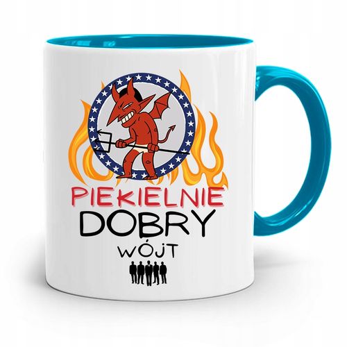 Dla Wójta Kubek Błękitny Prezent Piekielnie Dobry Z Nadrukiem Ze Zdjęciem na Arena.pl