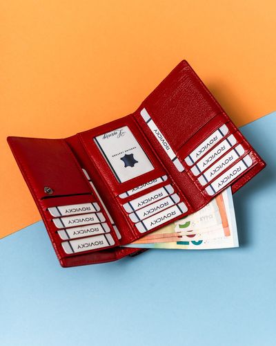 pojemny, poziomy portfel damski ze skóry naturalnej - lorenti na Arena.pl