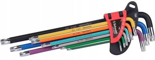 KLUCZE IMBUSOWE TORX DŁUGIE IMBUS T10-T50 ZESTAW 9szt Z OTWOREM na Arena.pl