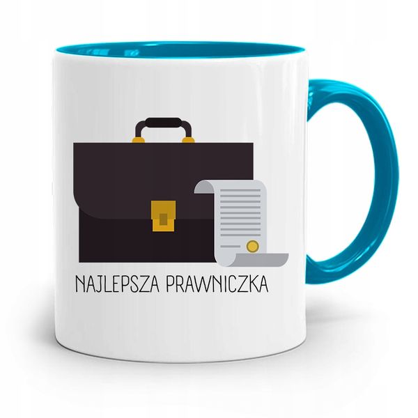 Kubek Błękitny Dla Prawnika Mecenasa Prezent Z Nadrukiem Ze Zdjęciem zdjęcie 1