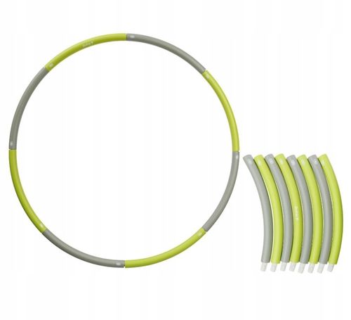 DrFit Hula Hop klasyczne składane odchudzające cardio ø100cm szaro-zielone na Arena.pl
