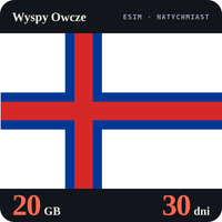 Karta eSIM Internet Wyspy Owcze 20 GB na 30 dni - bez rejestracji
