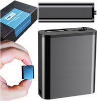 Mini Dyktafon Szpiegowski Mały 16GB Detekcja DSP Magnes Brelok