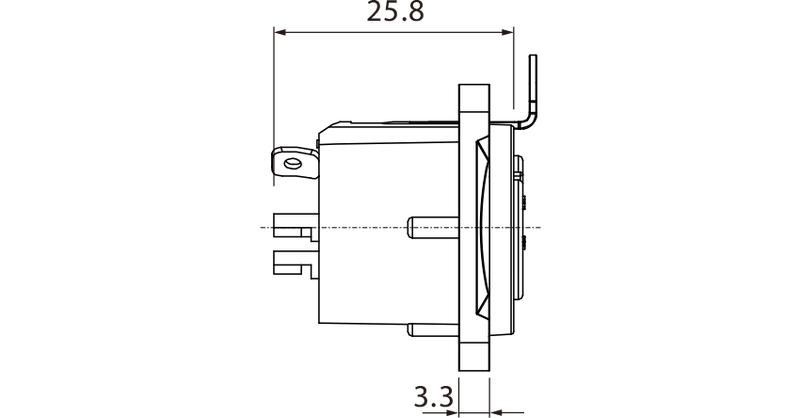 Roxtone gniazdo tablicowe XLR RX3FD-BG zdjęcie 5