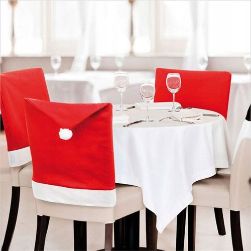 DEKORACJE STOŁU ŚWIĄTECZNE 4 POKROWCE NA KRZESŁA SZTUĆCE ETUI NA BUTELKĘ MI na Arena.pl