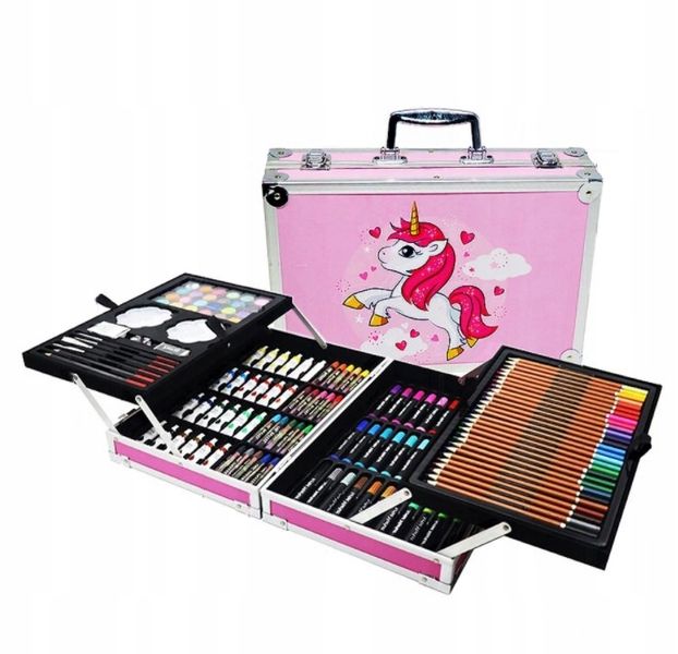 ZESTAW ARTYSTYCZNY DO MALOWANIA W WALIZCE 145 ELEM zdjęcie 7