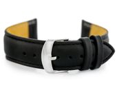 Pasek skórzany do zegarka W83L - czarny - 18mm