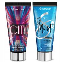 SOLEO CITY 150ml BRONZER Z PRZYSPIESZACZEM OPALANIA + BALSAM PO OPALANIU