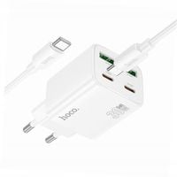 Biała ładowarka cztery porty USB-C 30W Hoco do Samsung Galaxy S24 Plus