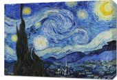 Obraz 70x50cm Gwiaździsta Noc, Van Gogh Vintage do Salonu