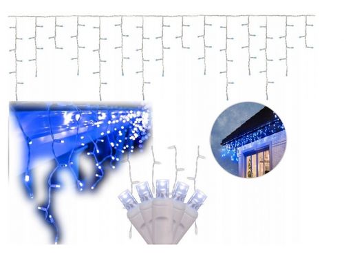 Lampki choinkowe Sople 500 LED NIEBIESKIE +FLASH ISKRA sople 500 lampek na Arena.pl