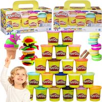 CIASTOLINA PLASTELINA PLAY DOH ZESTAW MASA PLASTYCZNA 20 TUB KOLORY 1680g