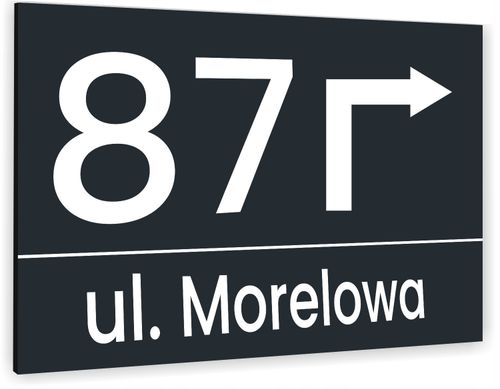 Tabliczka ADRESOWA NA DOM NUMER DOMU ZE STRZAŁKĄ na Arena.pl
