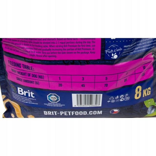 BRIT Premium Small Chicken sucha karma dla psa 8kg zdjęcie 13