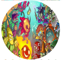 Opłatek na tort Plants of Zombie