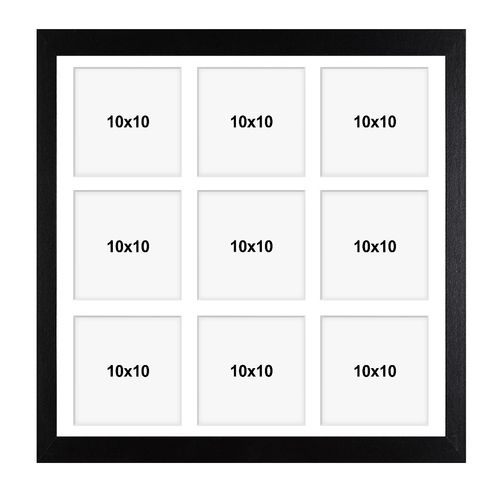 Ramka na 9 zdjęć Hekla 40x40x9 MDF galeria czarny 1szt. na Arena.pl