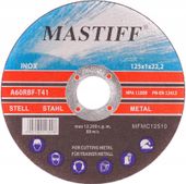 TARCZE TARCZA DO CIĘCIA METALU STALI INOX 125X1X22,22 MM MASTIFF