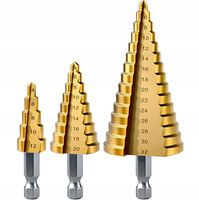 WIERTŁA STOŻKOWE STOPNIOWE DO METALU ZESTAW 4-32MM
