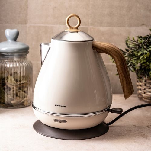 Czajnik elektryczny Bezprzewodowy OBROTOWY 1,7 L Stalowy KLAUSBERG KREMOWY na Arena.pl