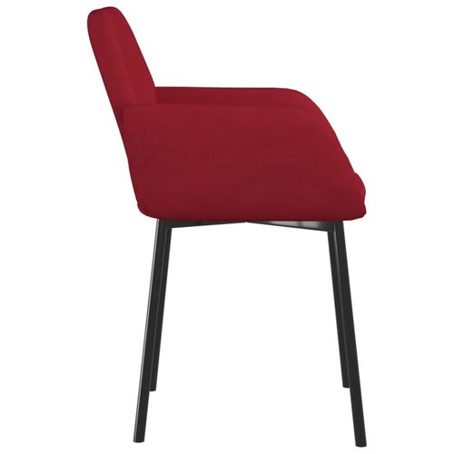 Krzesła stołowe, 2 szt., winna czerwień, obite aksamitem na Arena.pl