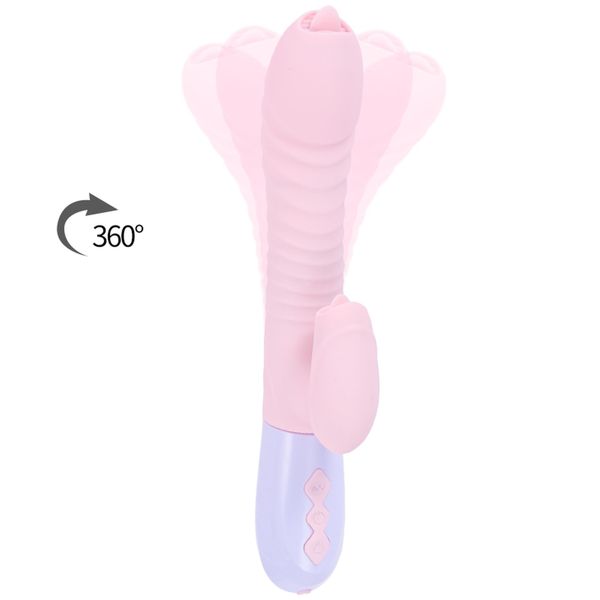 Wibrator-Silicone Vibrator USB 7 Function and Thrusting Function zdjęcie 3