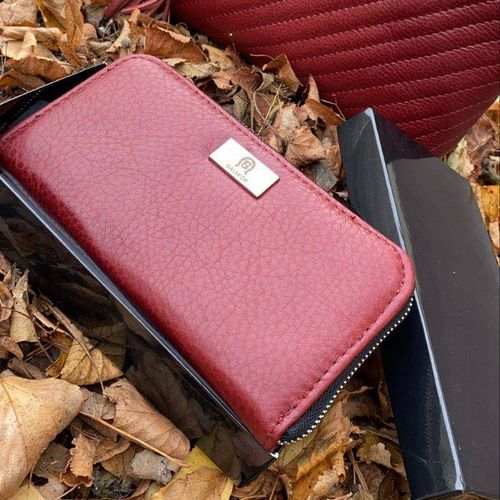 P-02 Portfel skórzany Korona - burgund KEMER na Arena.pl