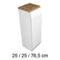 Szafka łazienkowa podwieszana z półkami 25/25/76,5 cm