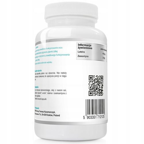 LUTEINA FORTE MAX 40mg NATURALNA + Zeaxantyna 60k WISH wsparcie OCZY WZROK na Arena.pl