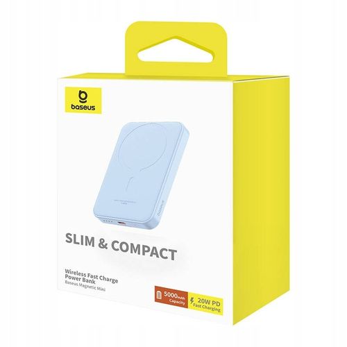 BASEUS MAGNETYCZNY POWERBANK MAGSAFE 5000MAH ŁADOWANIE INDUKCYJNE QC 20W na Arena.pl