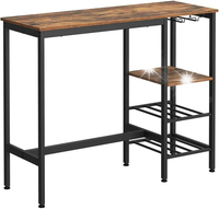STOLIK KUCHENNY STÓŁ 110 CM REGULOWANY LOFT CZARNY