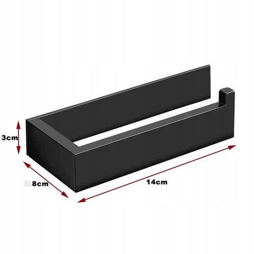 Uchwyt na papier toaletowy czarny samoprzylepny na Arena.pl