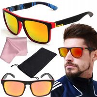 OKULARY PRZECIWSŁONECZNE MĘSKIE POLARYZACYJNE LUSTRZANE SOCZEWKI ETUI UV400