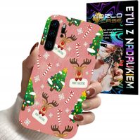 ETUI CASE DO HUAWEI P30 PRO - ŚWIĄTECZNE WZORY NA ŚWIĘTA RENIFER CHOINKA