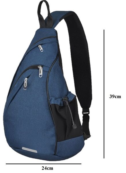 NERKA PLECAK TORBA NA JEDNO RAMIĘ SASZETKA CROSSBODY MIEJSKI MĘSKI NIEBIESKI zdjęcie 3