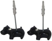 Kpl 2 fotoklipów piesek czarny z kryształkami swarovskiego