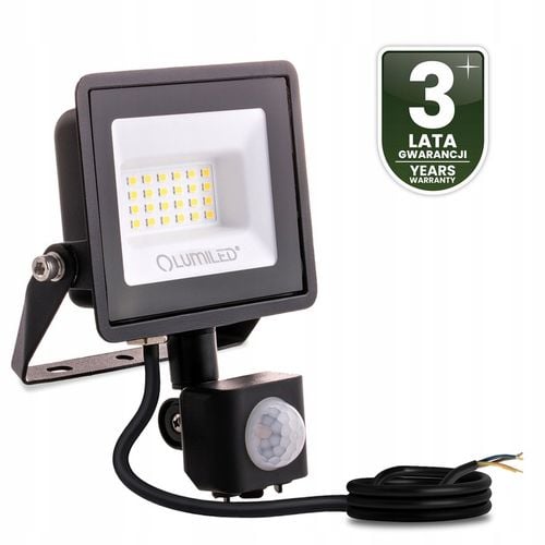 Naświetlacz LED 20W HALOGEN LAMPA ZEWNĘTRZNA REFLEKTOR z CZUJNIKIEM na Arena.pl